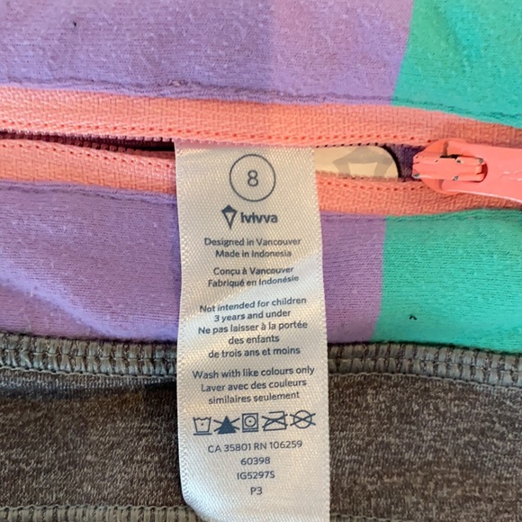 Ivivva girl’s leggings size 8 - Picture 4 of 5